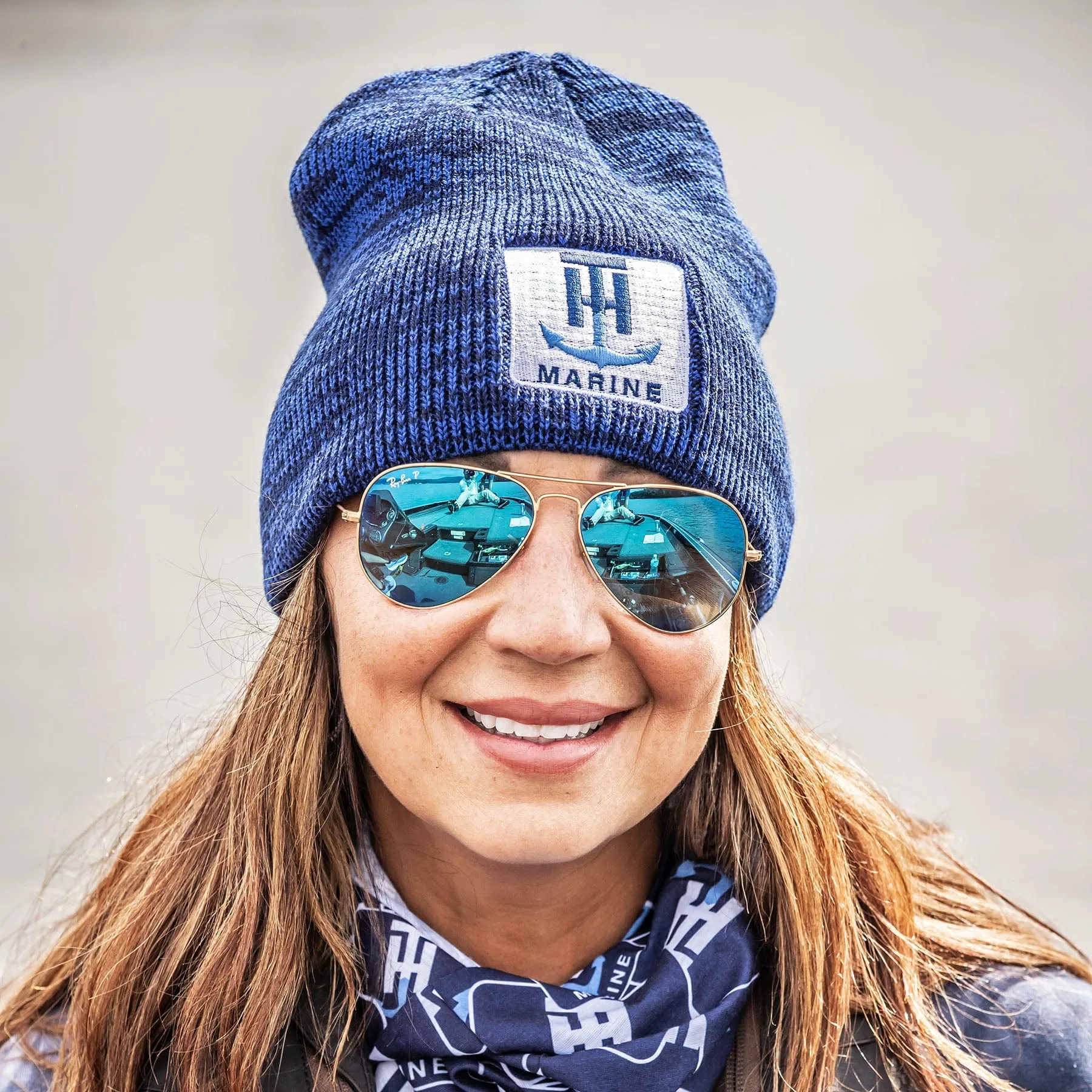 Royal Blue T-H Marine Logo Beanie