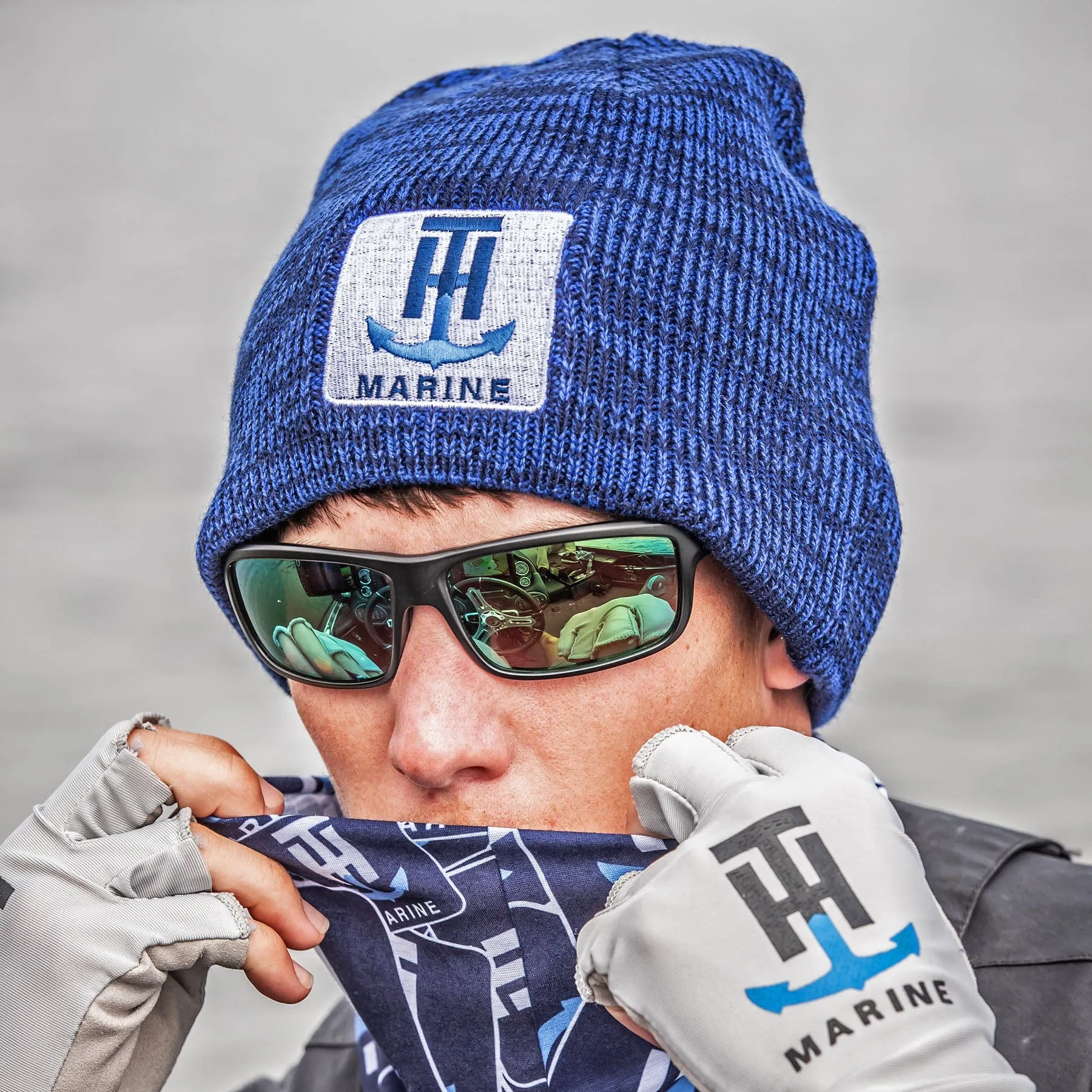 Royal Blue T-H Marine Logo Beanie