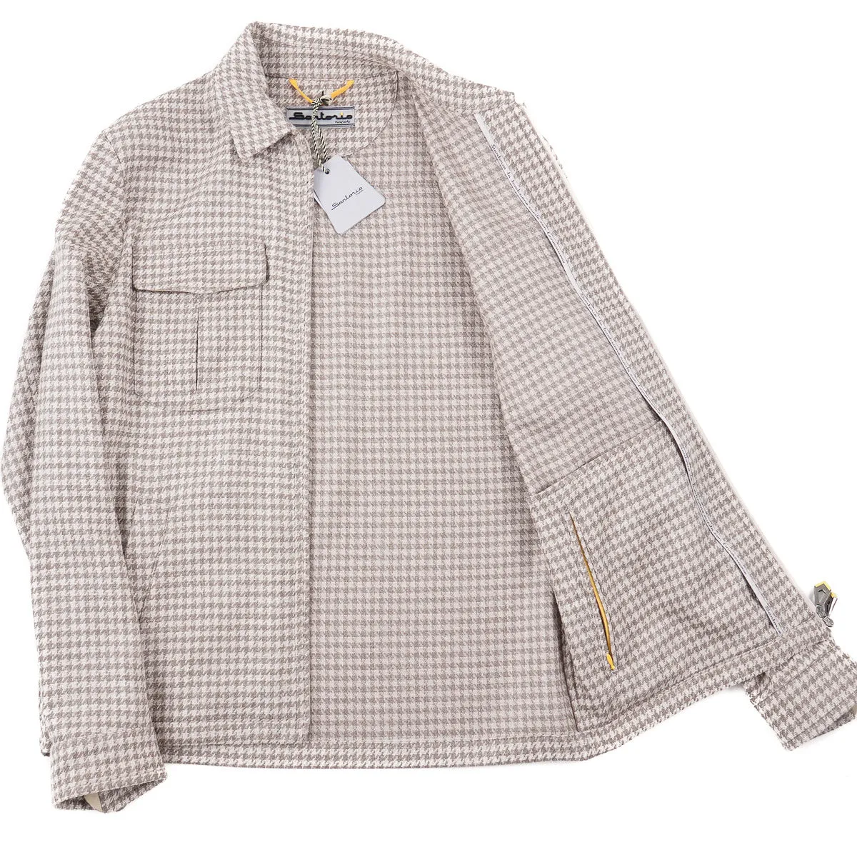 Sartorio Woven Wool-Silk-Linen Jacket