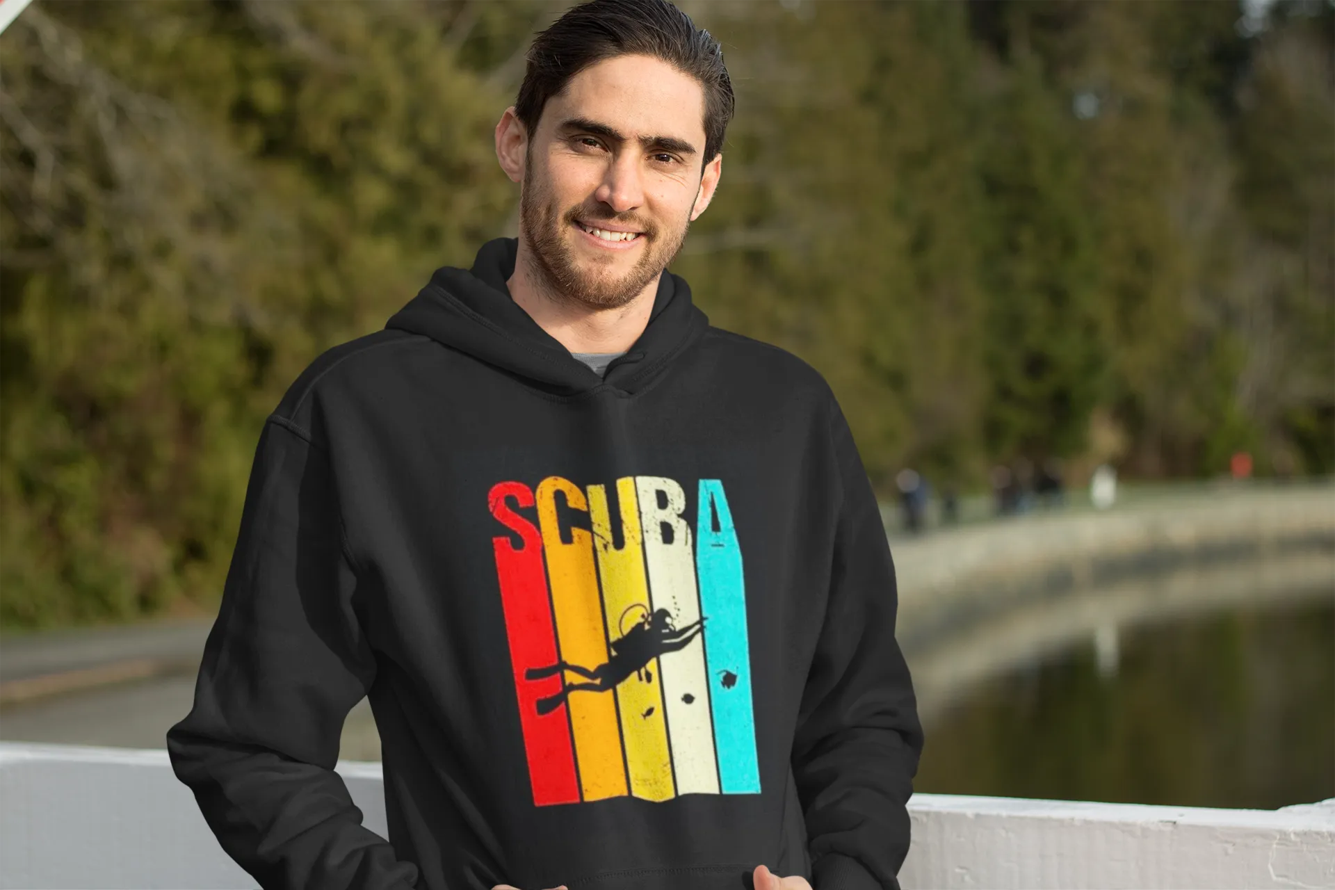 Scuba diving Hoodie for Men | Vintage Scuba Diving