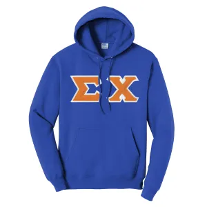 Sigma Chi Royal Hoodie with Sewn On Letters