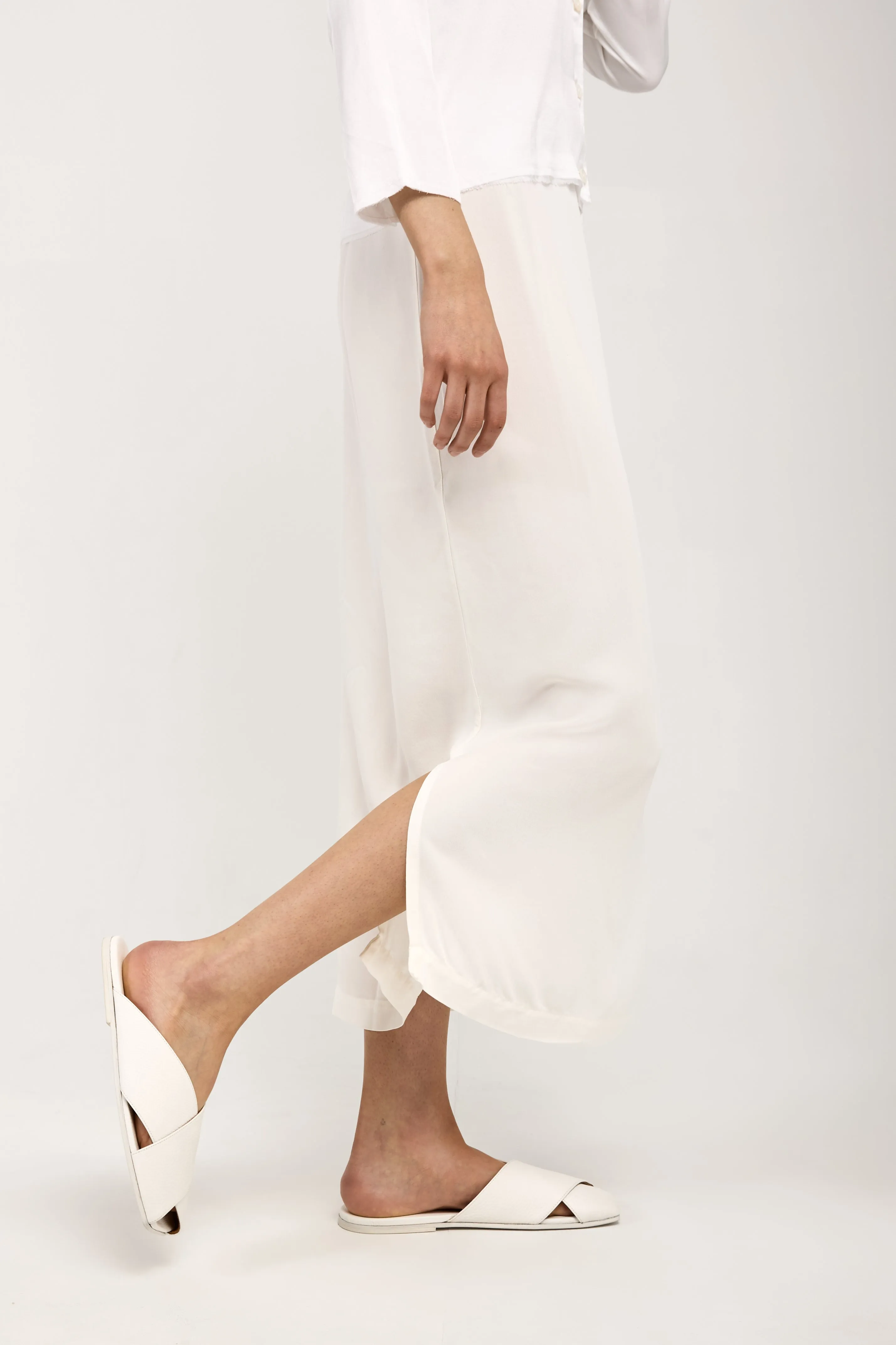 Silk Skirt in White