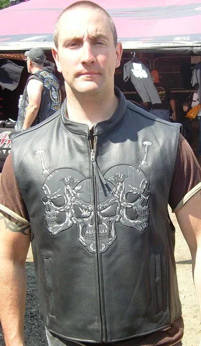 SKULL VEST LEATHER