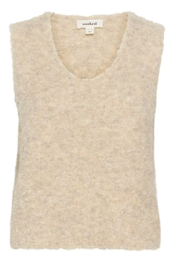 Soaked in Luxury Venessa Vest in Oatmeal Melange