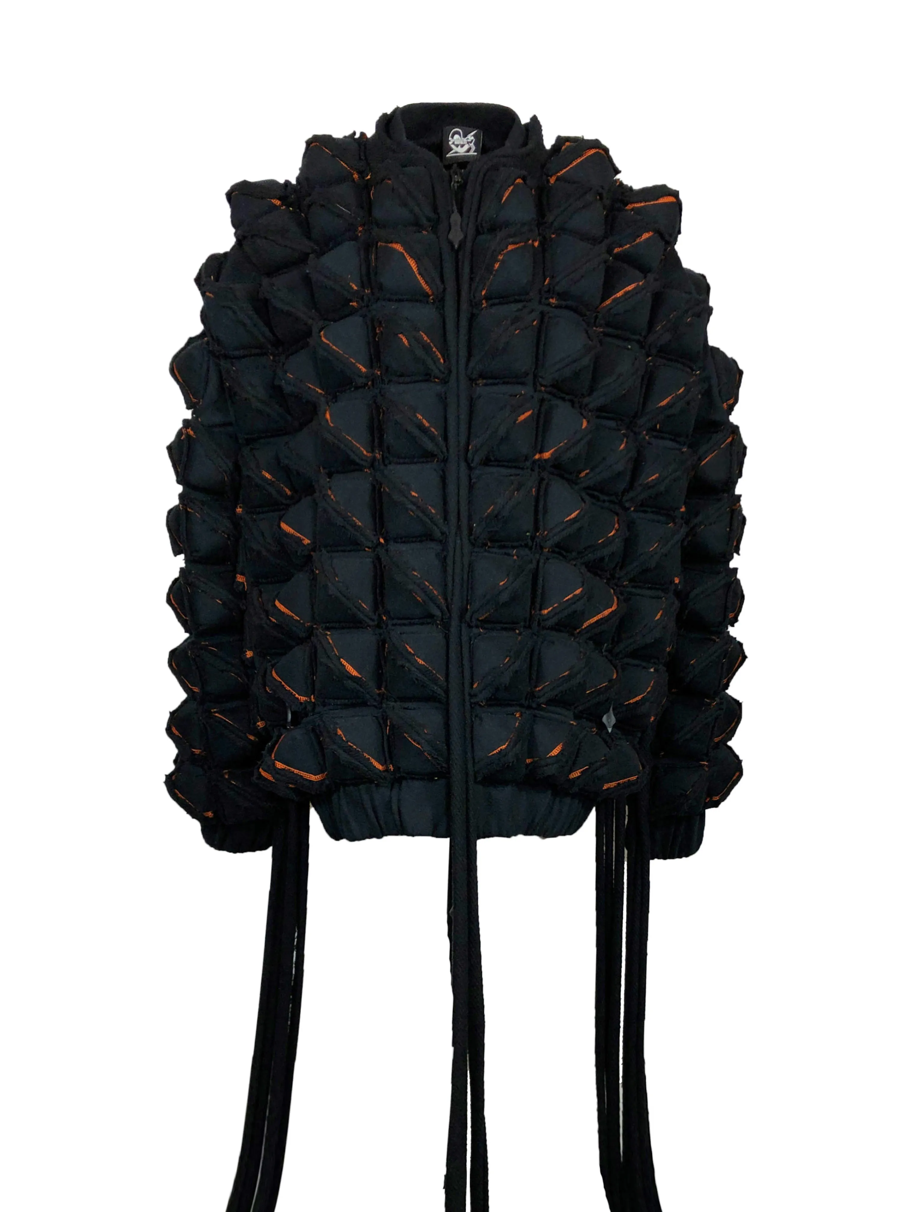 SPIKED DEFENCE COAT WITH FRINGING