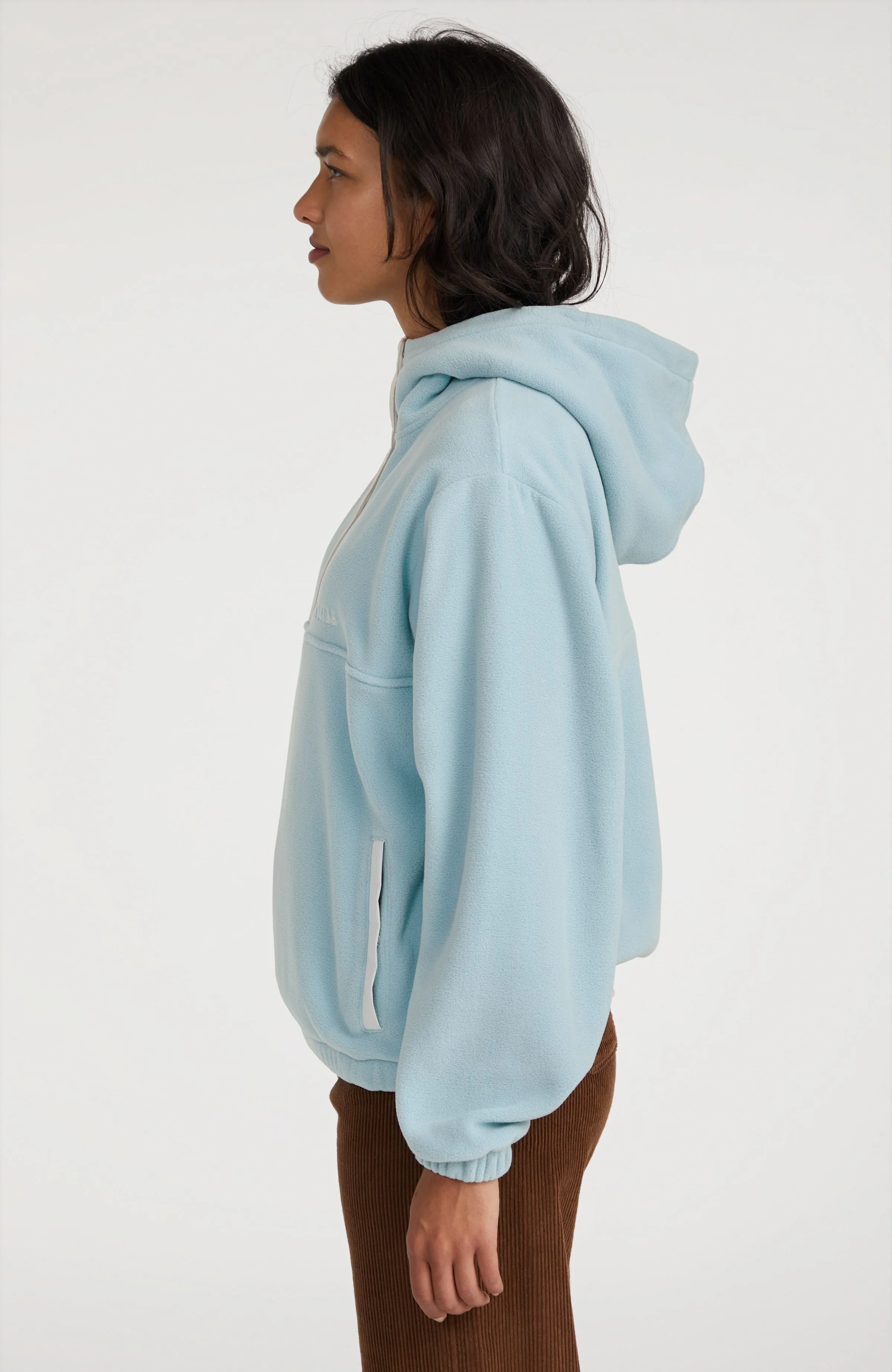 Superfleece Half Zip Hoodie | Adley Blue