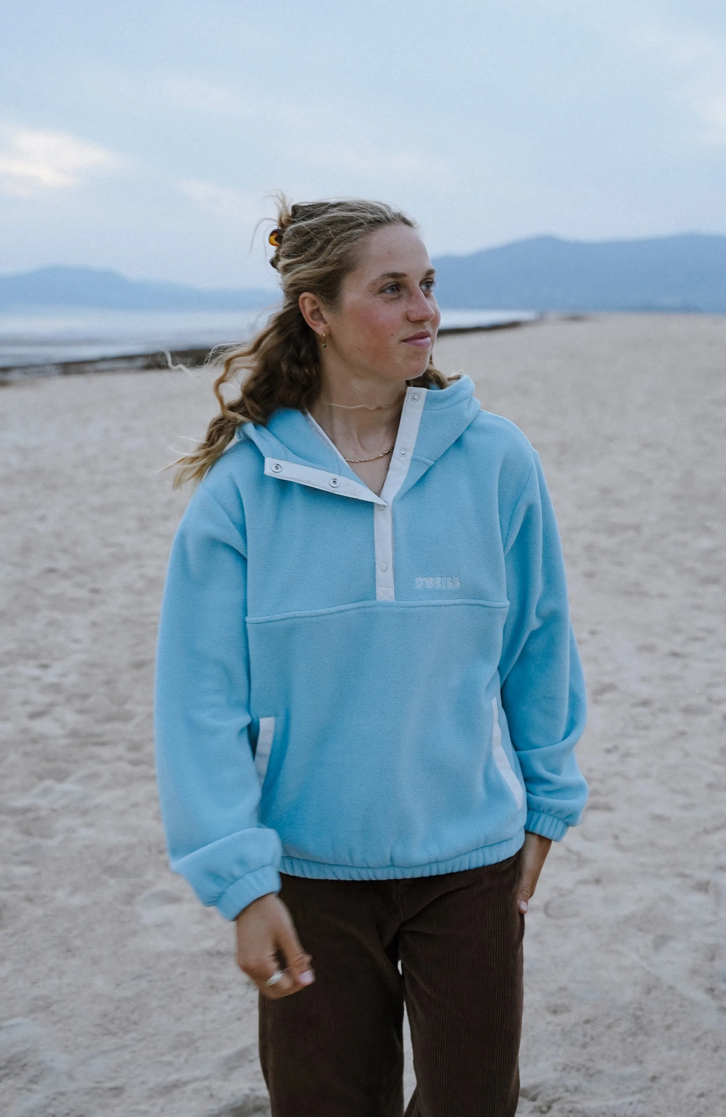 Superfleece Half Zip Hoodie | Adley Blue