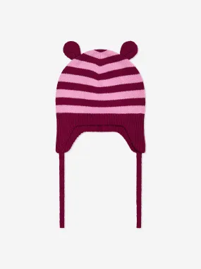 The Bonnie Mob Baby Girls Damson Knit Hat With Ears in Purple