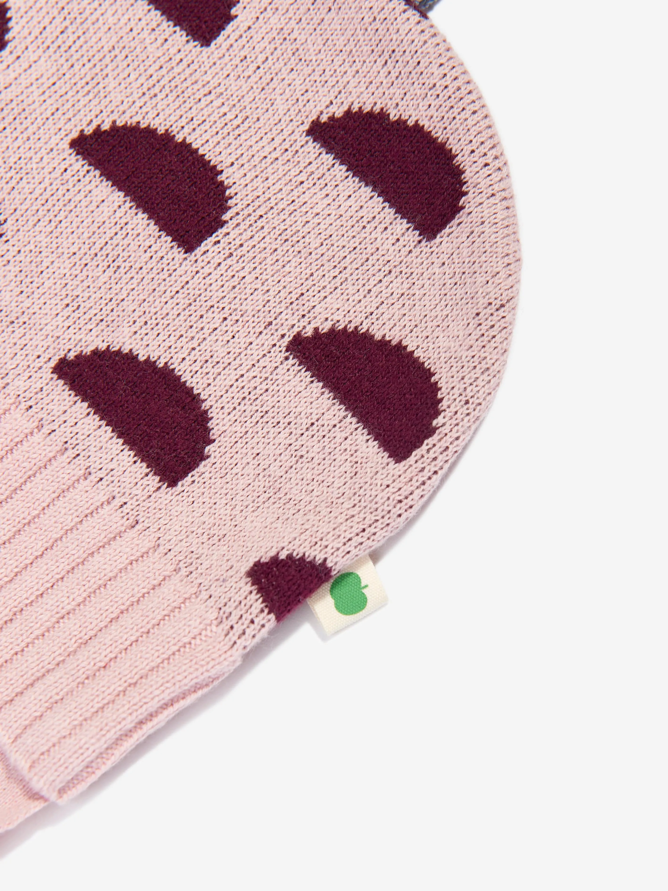 The Bonnie Mob Baby Girls Pippin Acorn Knit Hat in Pink