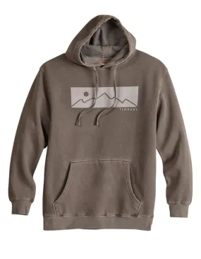 Tin Haul Mens Mountain Print Brown Cotton Blend Hoodie