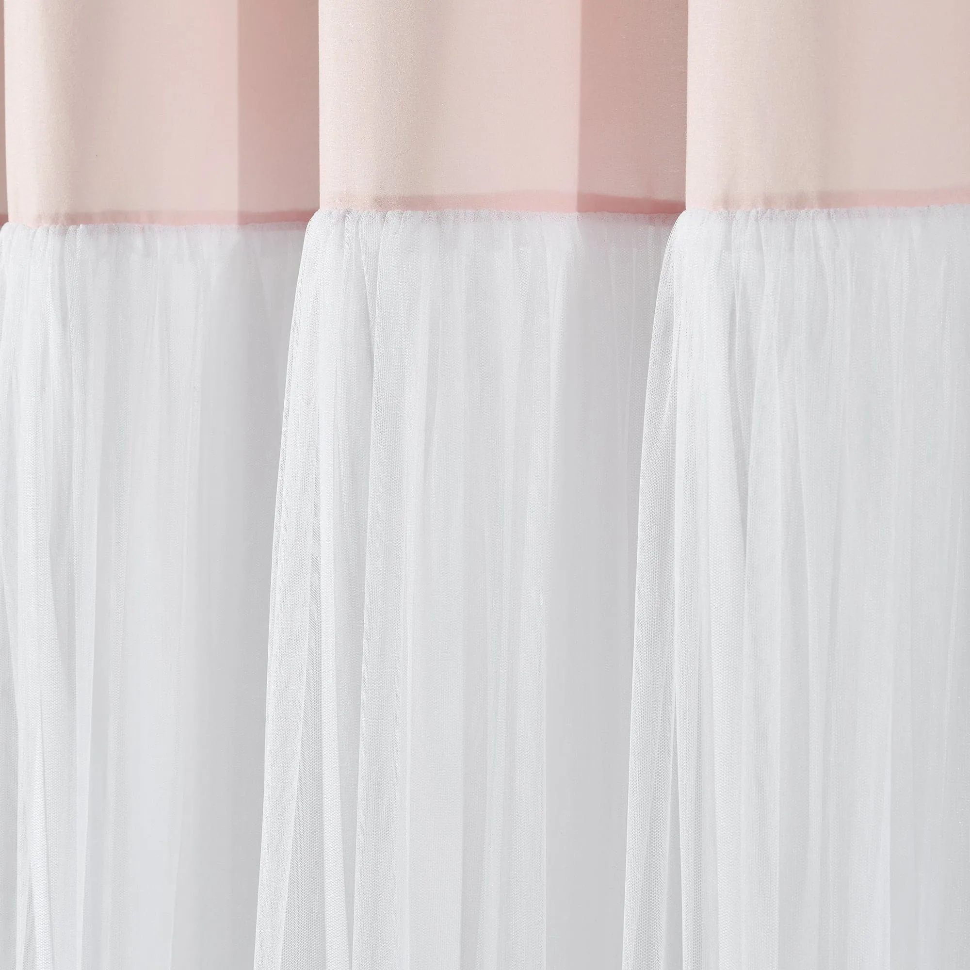 Tulle Skirt Colorblock Shower Curtain