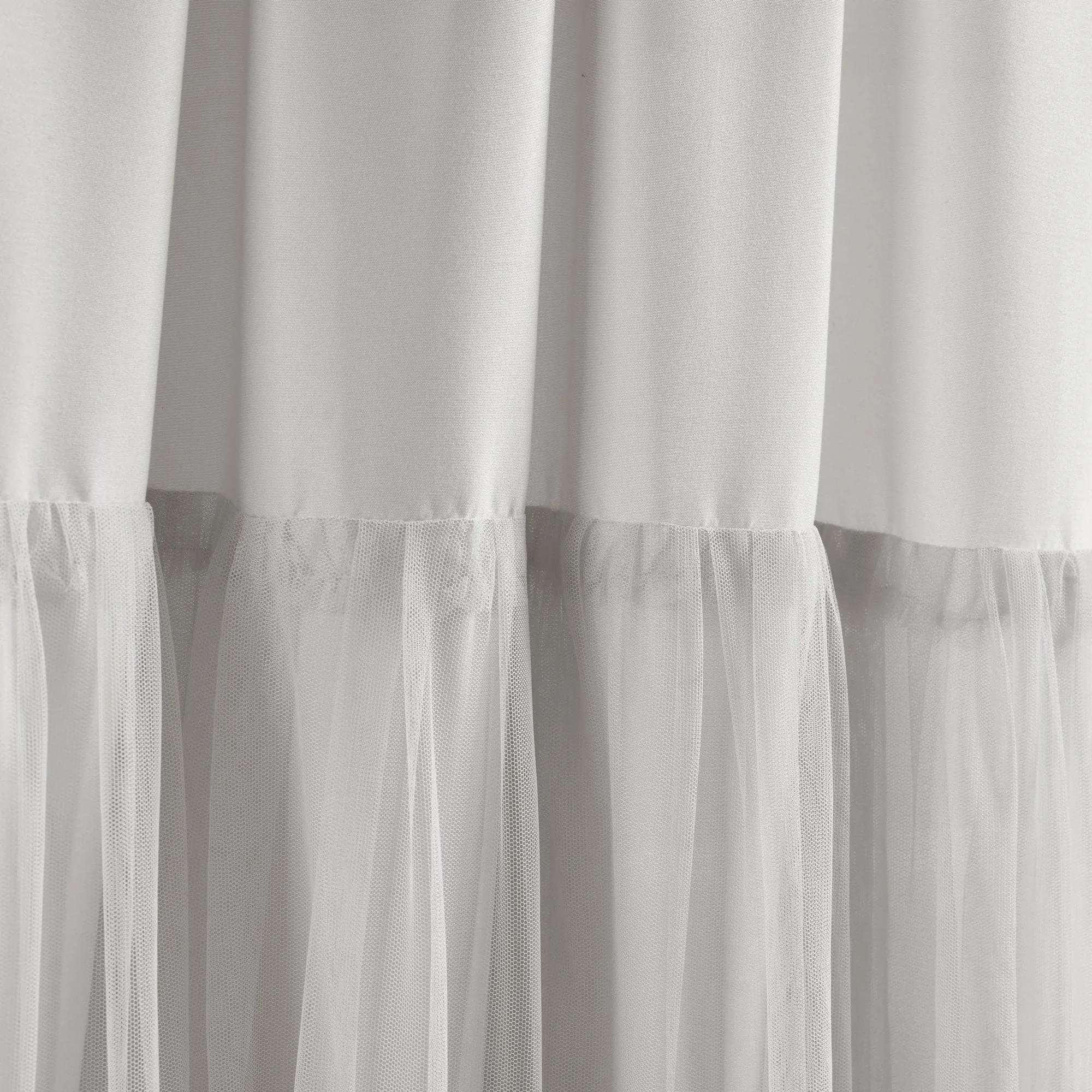 Tulle Skirt Solid Window Curtain Panel Set