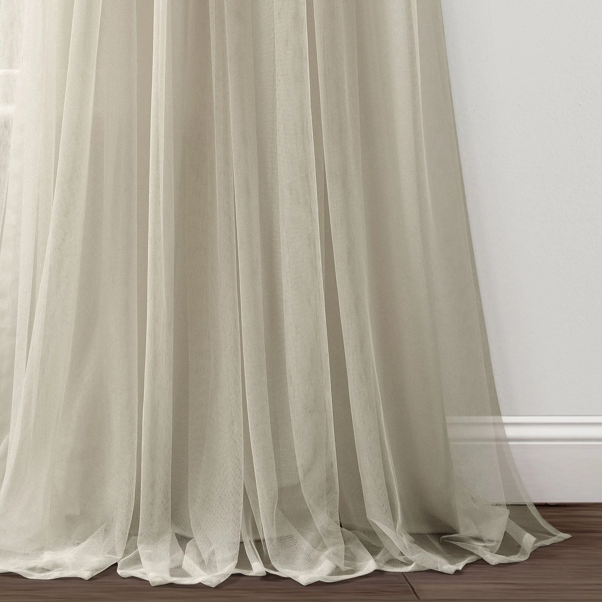 Tulle Skirt Solid Window Curtain Panel Set