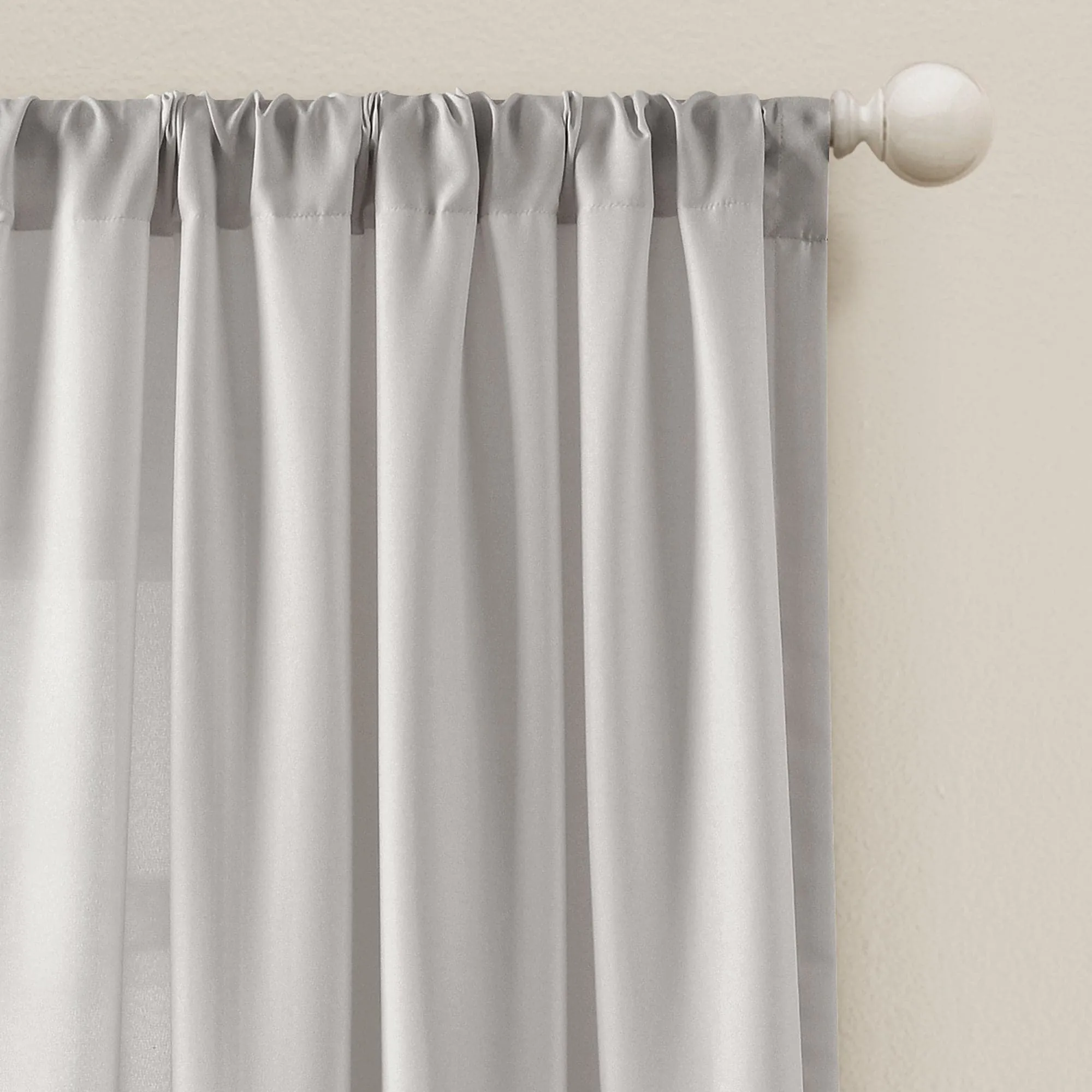 Tulle Skirt Solid Window Curtain Panel Set