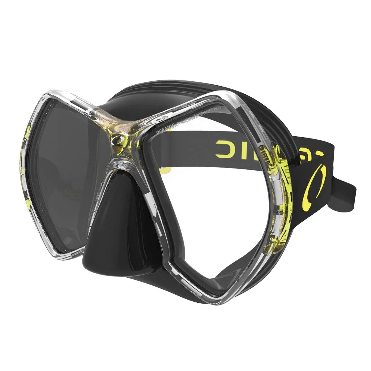 Used Oceanic Cyanea Ultra Scuba Mask - Black/Yellow