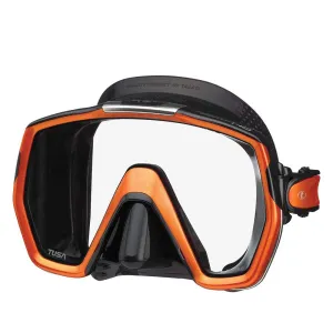 Used Tusa M-1001 Freedom HD Mask, Black/Energy Orange