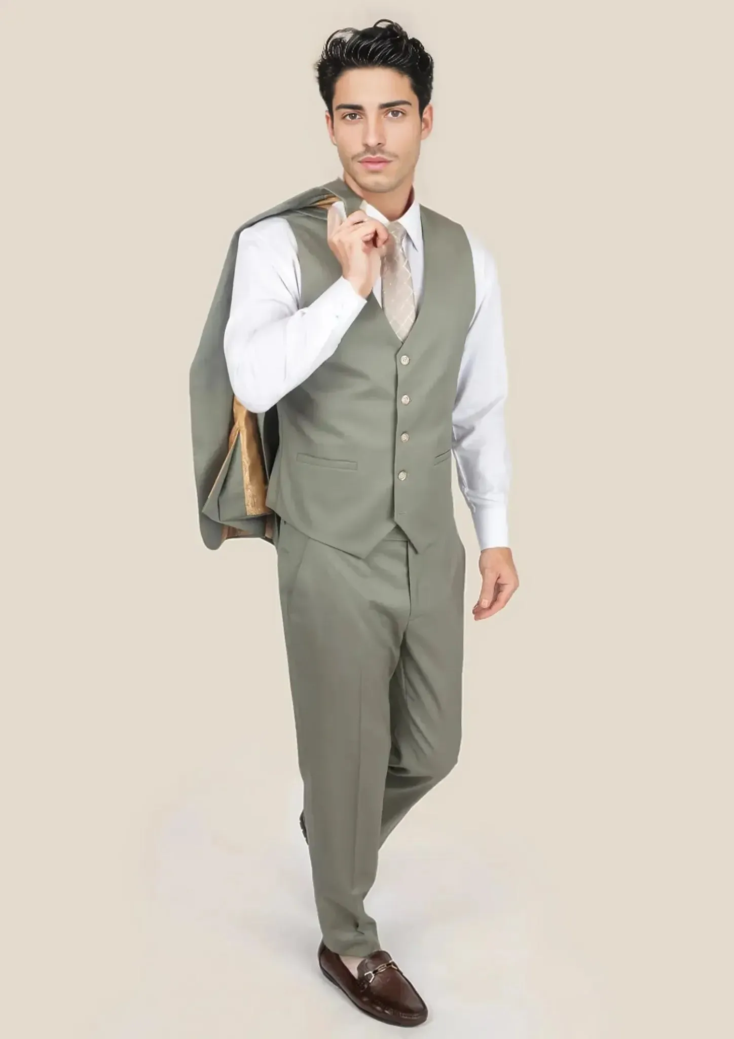 Verona Sage Twill Vest