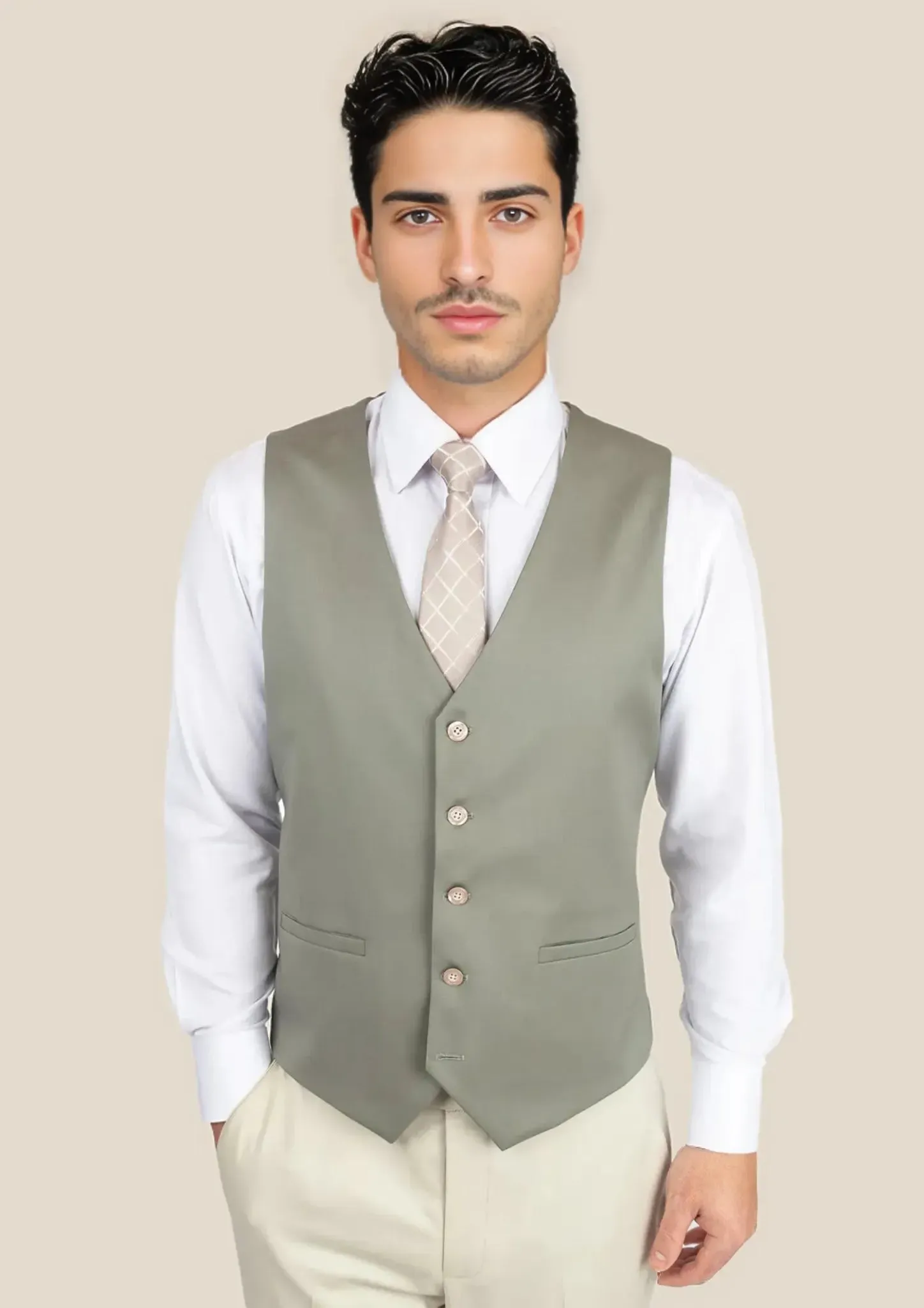 Verona Sage Twill Vest