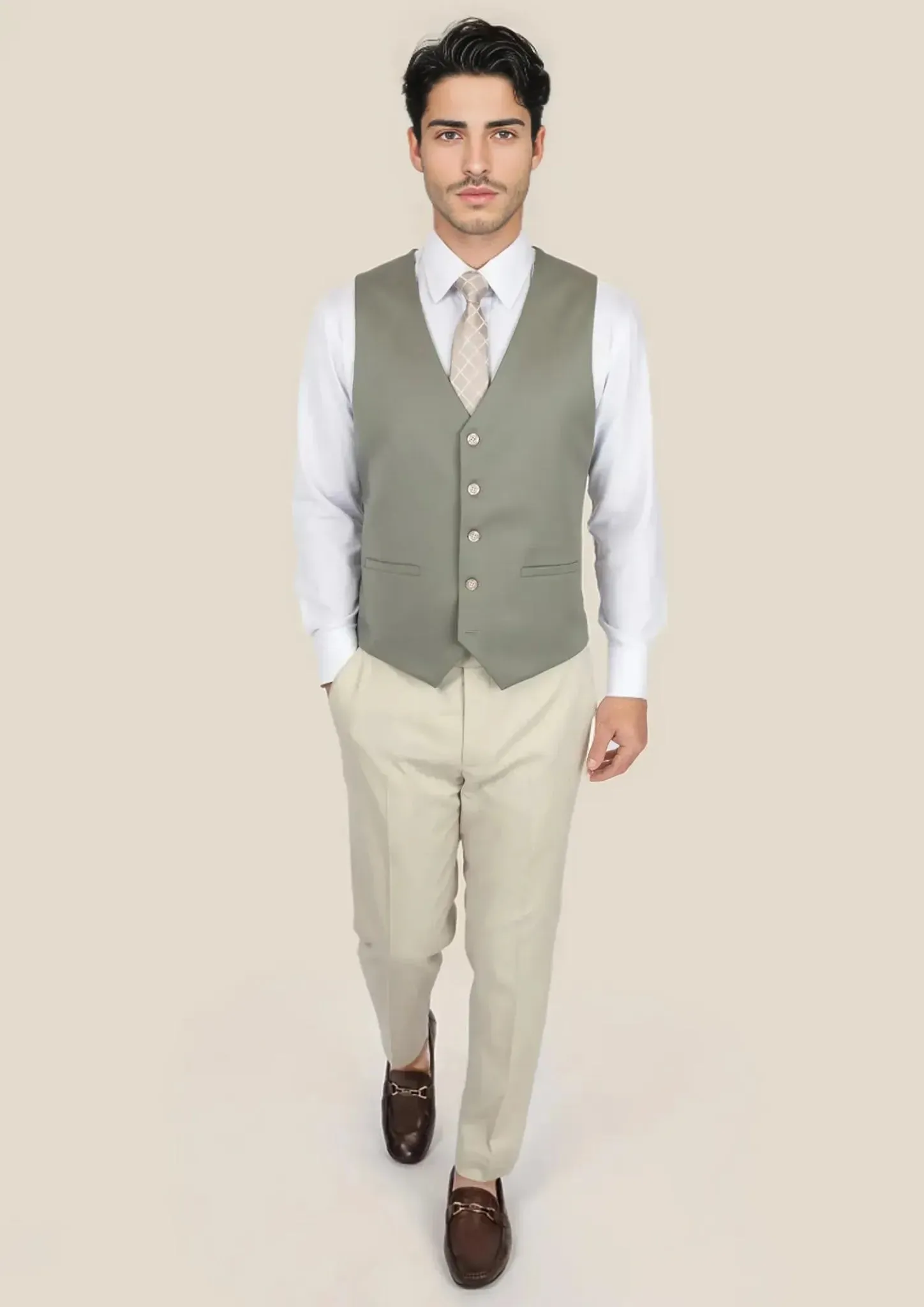 Verona Sage Twill Vest