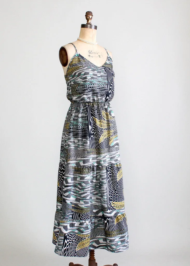 Vintage 1970s Urban Jungle Sundress