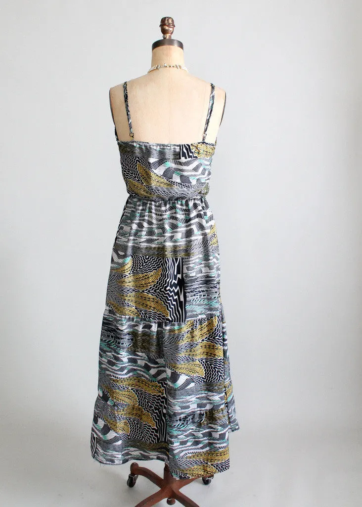 Vintage 1970s Urban Jungle Sundress