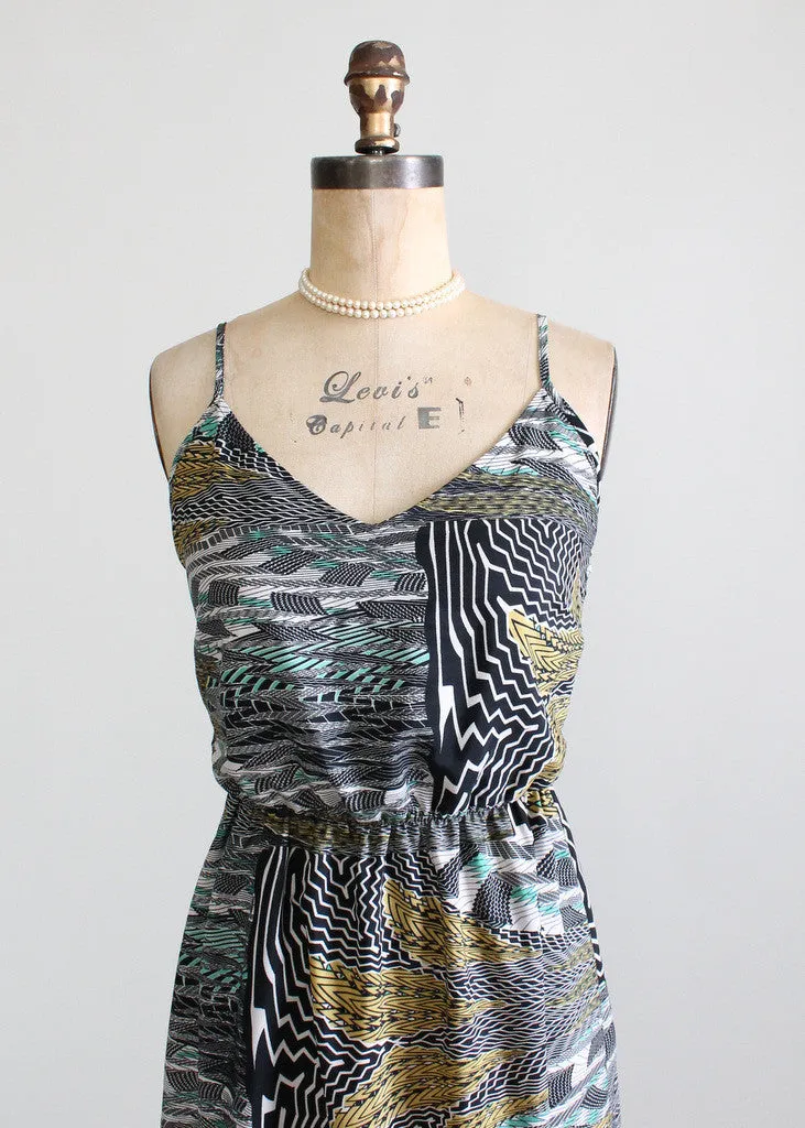 Vintage 1970s Urban Jungle Sundress