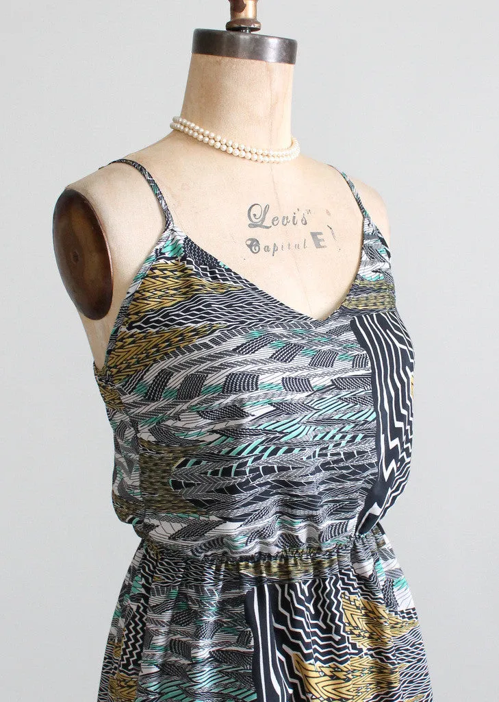 Vintage 1970s Urban Jungle Sundress