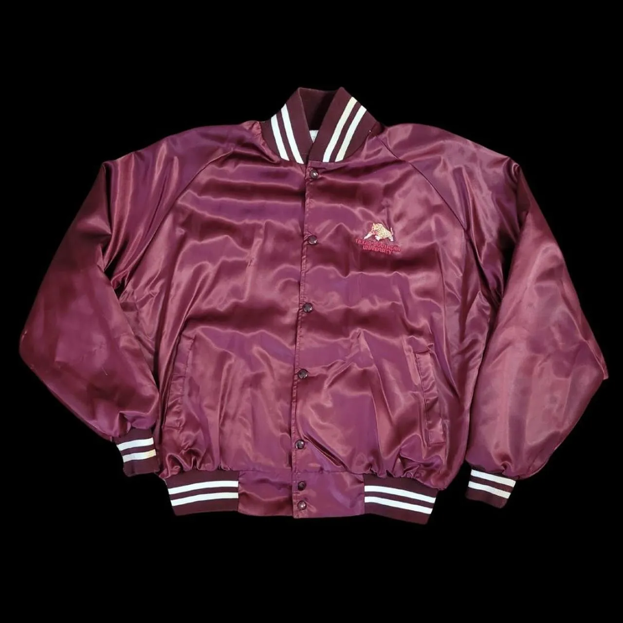 Vintage Texas Southern University Silk Satin Bomber