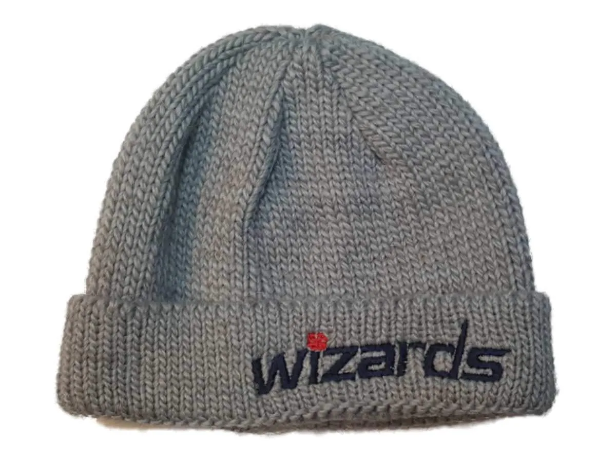 Washington Wizards Adidas YOUTH Gray Acrylic Knit Cuffed Skull Beanie Hat Cap