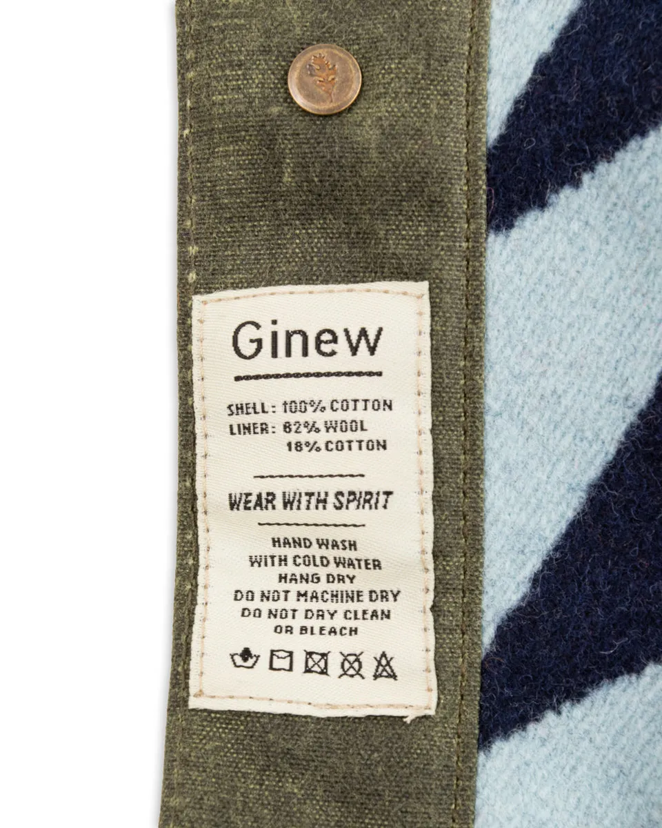 Wax Rider Coat - Green / Gently Strikes Lining