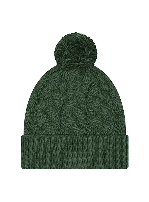 Women's New Era Cabled Pom Milwaukee Bucks Knit Hat