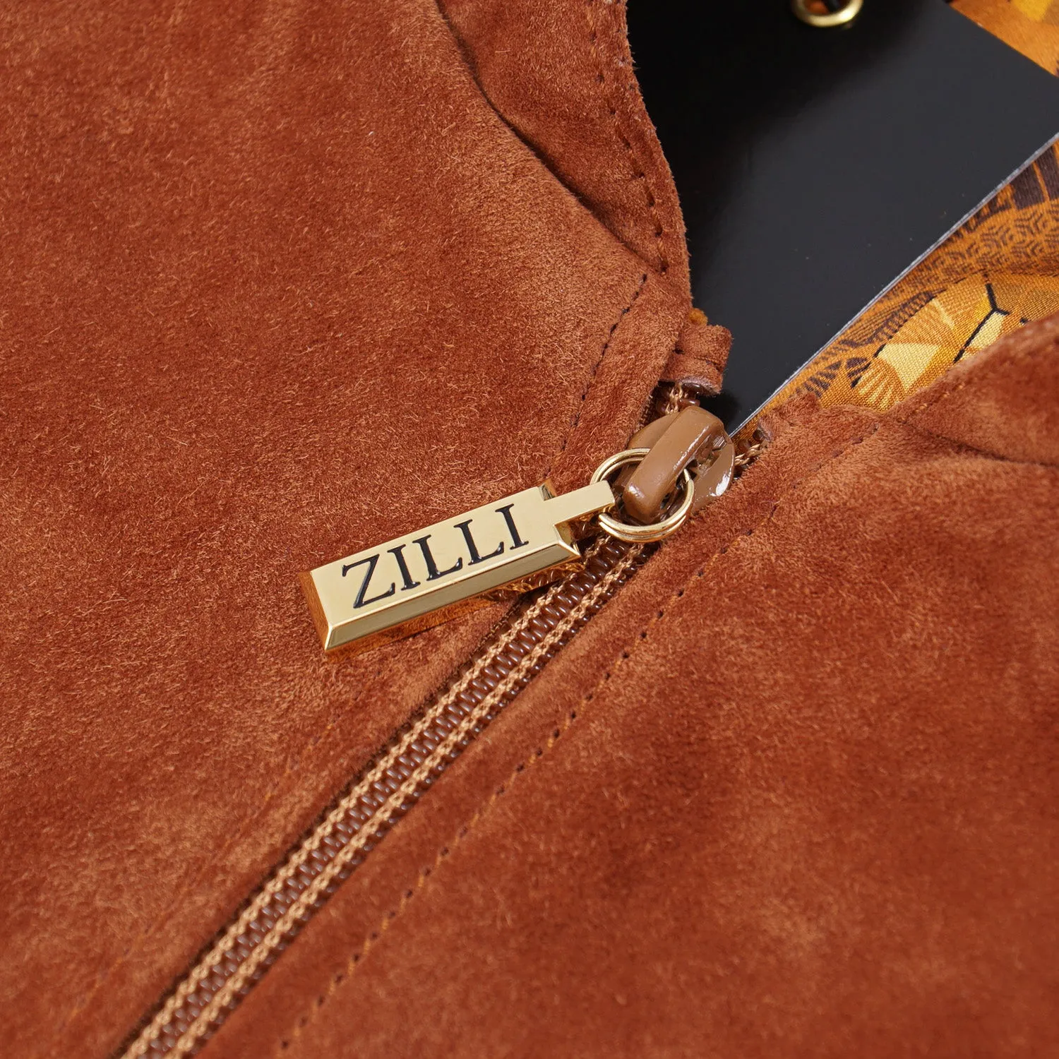 Zilli Velour Suede Leather Jacket